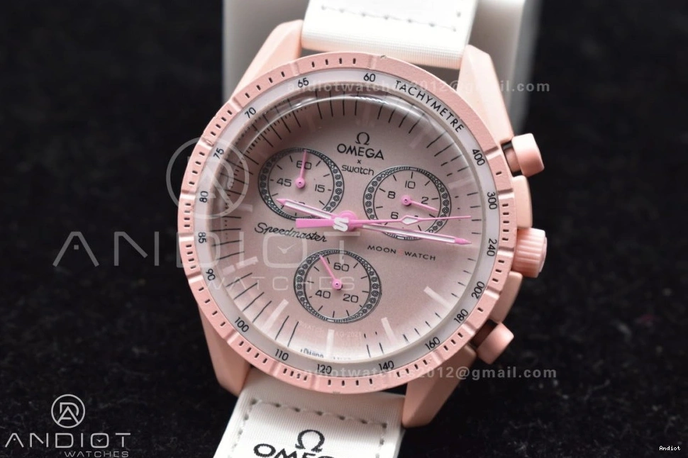 Omega Venus Strap Nylon x to Quartz Moonwatch on Mission Swatch Bioceramic 1218